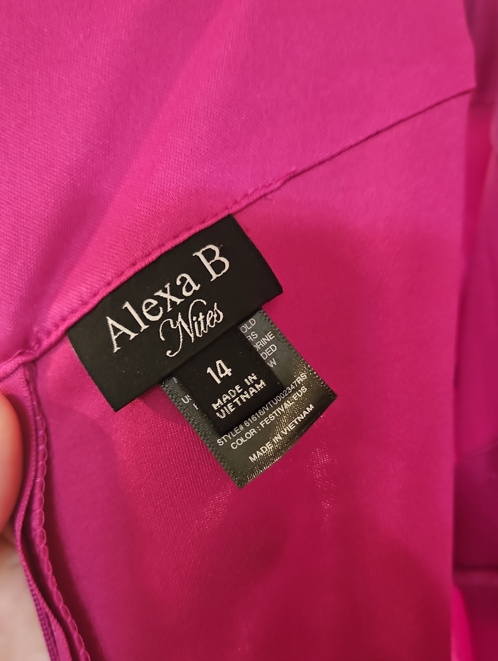 Alexis Fuchsia Pleated Off-Shoulder Dress - Picture 5 of 5